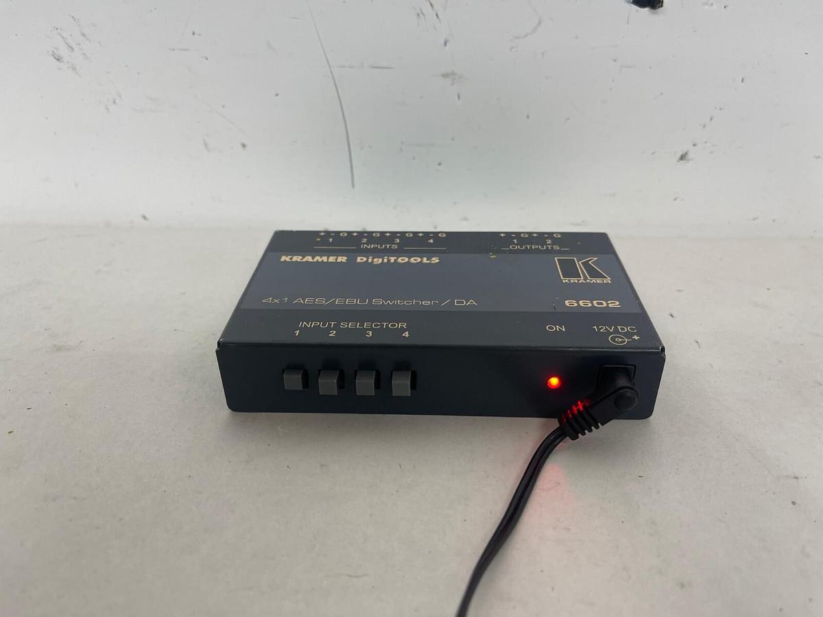 Used Kramer DigiTOOLS 6602 4x1 AES/EBU Switcher/DA Digital Audio Switcher