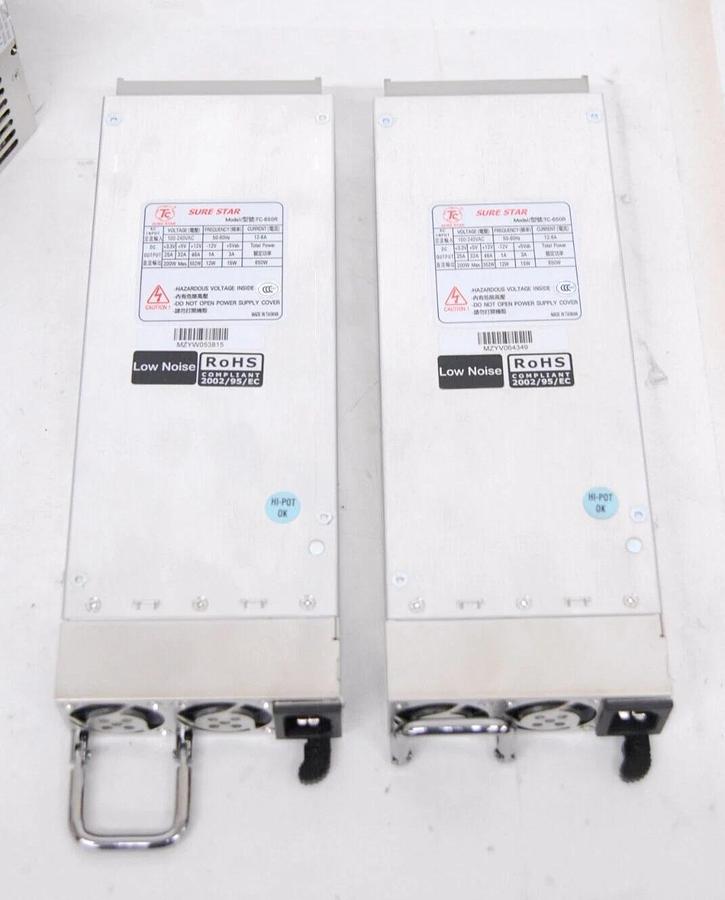 Used Sure Star TC-650RVN2 Redundant Power Supply 2U 650W (includes pair of TC-650Rs)