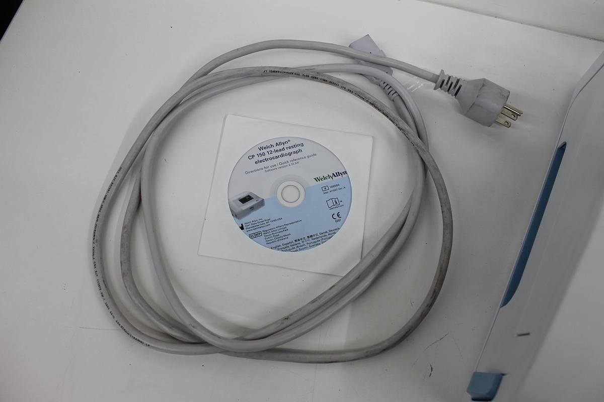 Used Welch Allyn REF 901049 Electrocardiograph EKG w/ Manual, Accessories, Leads