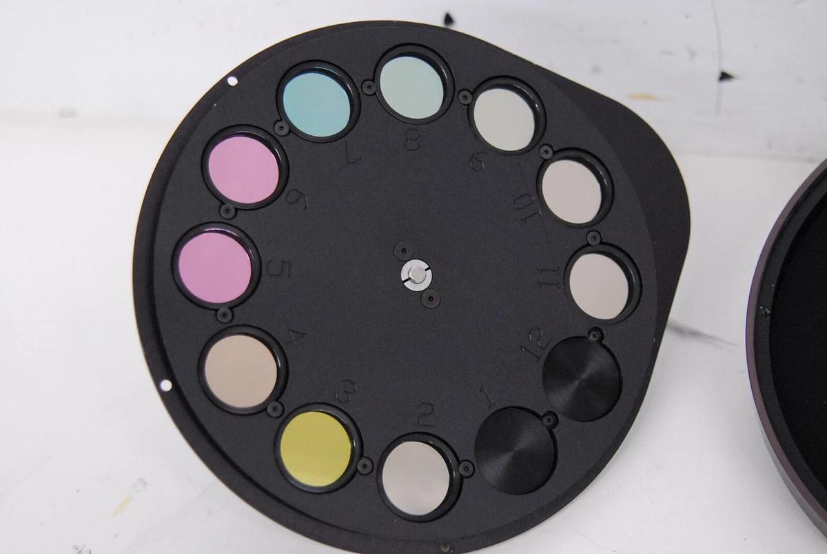 Used FW 007-50-25 12-Position Motorized Filter Wheel W/ 10 Filters - Ivis Lumina II