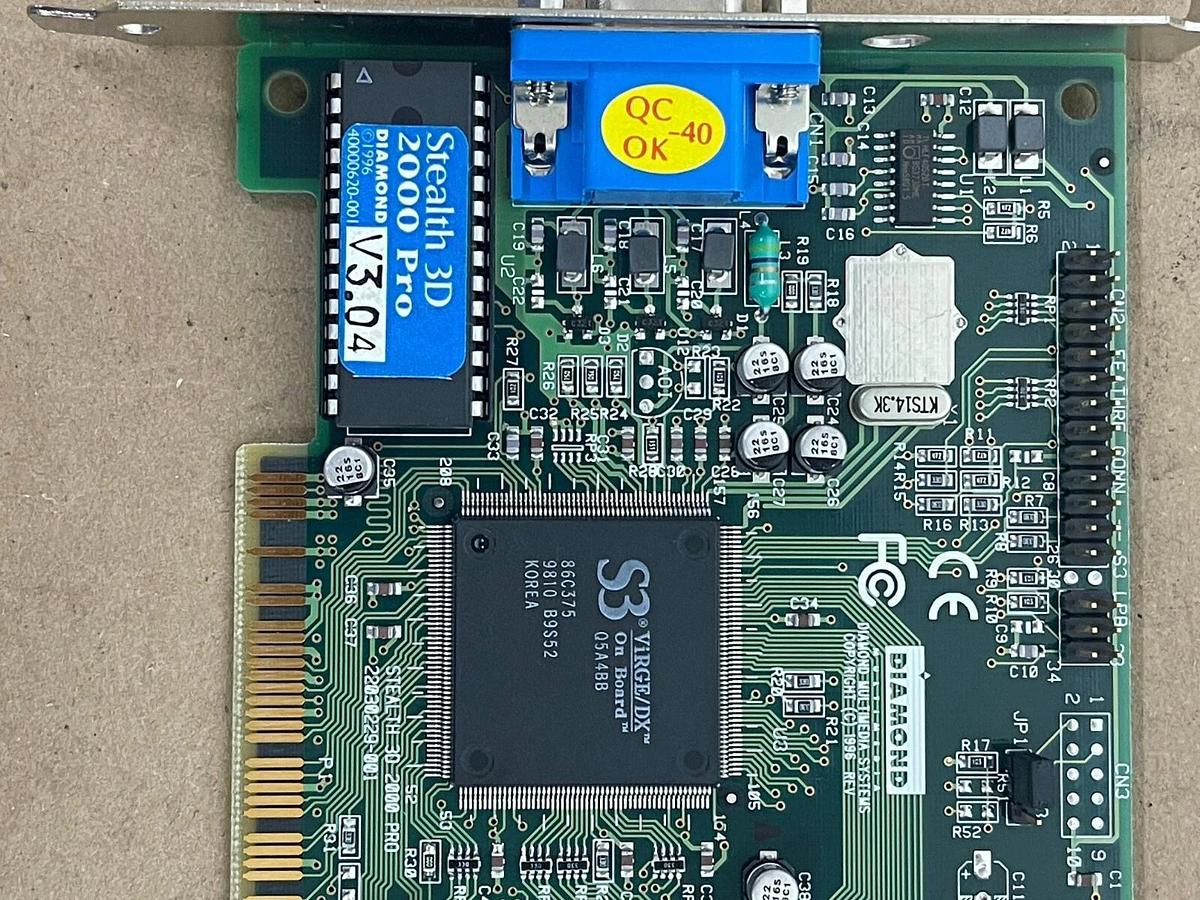 Used Diamond Stealth 3D 2000 Pro 2Mb Video Card GPU 23030229-201