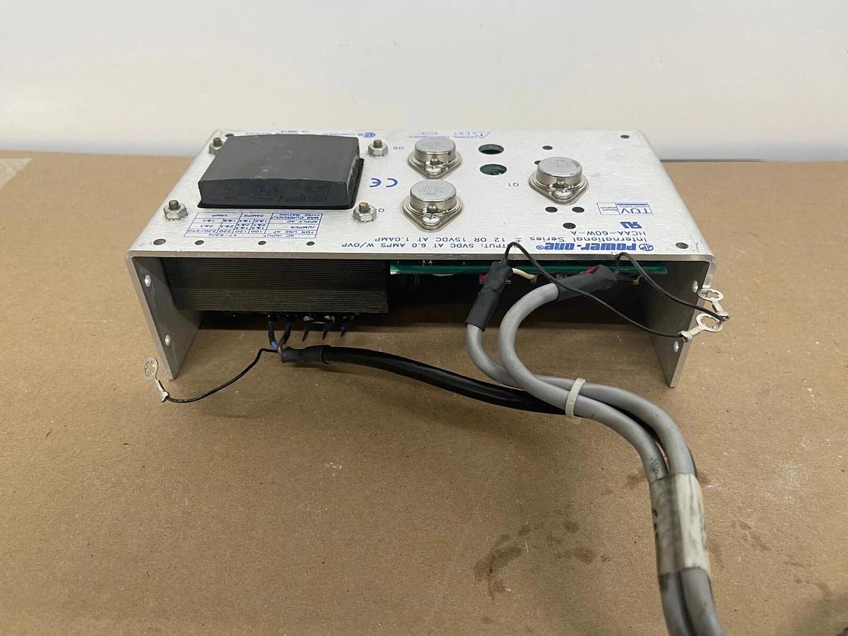 Used Power One HCAA-60W-A AC/DC Power Supply W/ Perkin Elmer H077-0174 Cable