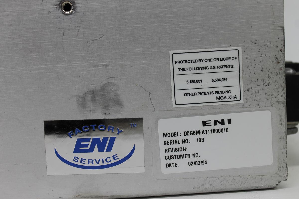 Used ENI Power Systems DCG-100 DC Plasma Generator