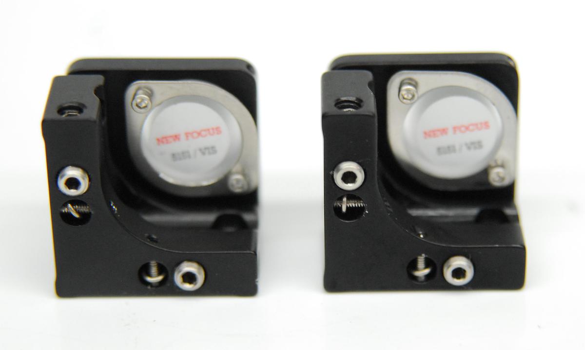 Used New Focus 9762 Kinematic Mirror Mount W/ 5151/VIS Dielectric Mirror - Lot of 2