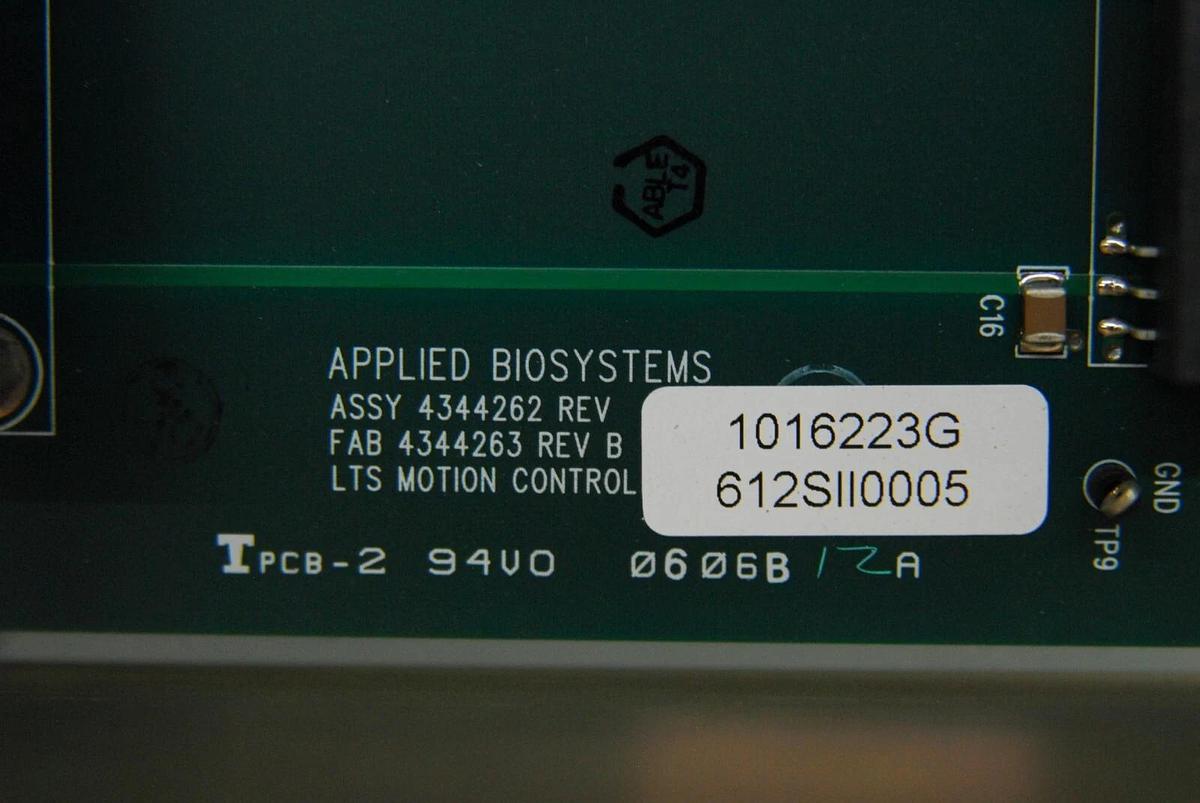 Used AB 4344262 1016223G LTS Motion Control Board (4800 MALDI TOF/TOF)