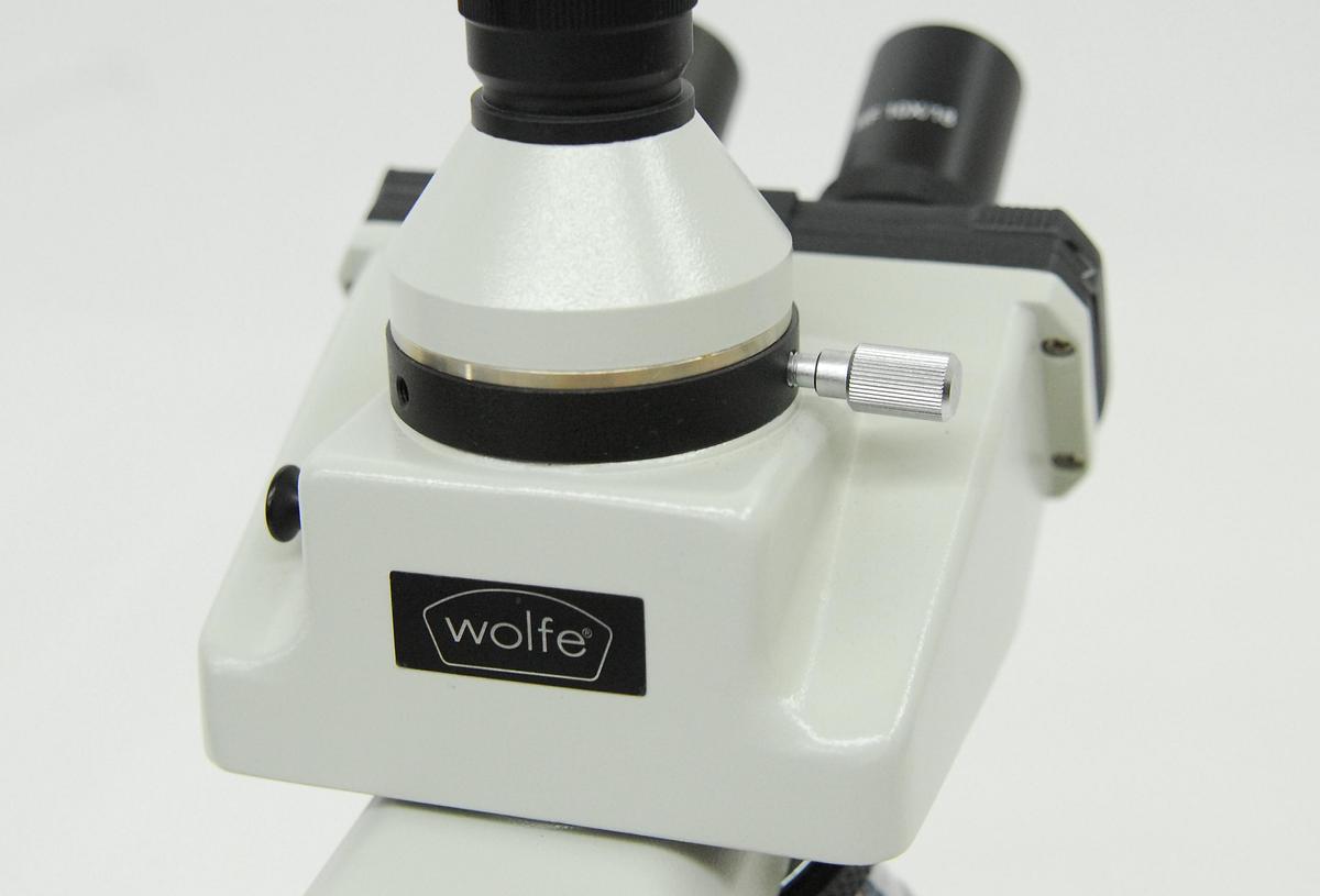 Used Wolfe B1-223 Trinocular Microscope W/ 4/10/40/100x Objectives