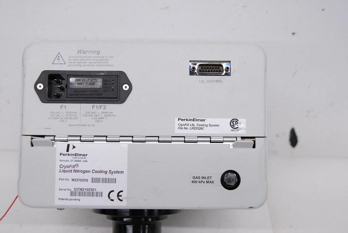 Used Perkin Elmer N5370259 CyroFill Liquid Nitrogen Cooling System
