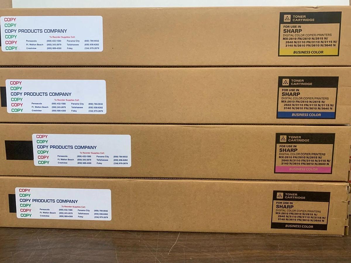 Used Sharp MX-2610NT Toner Cartridge  *Set* CMKY