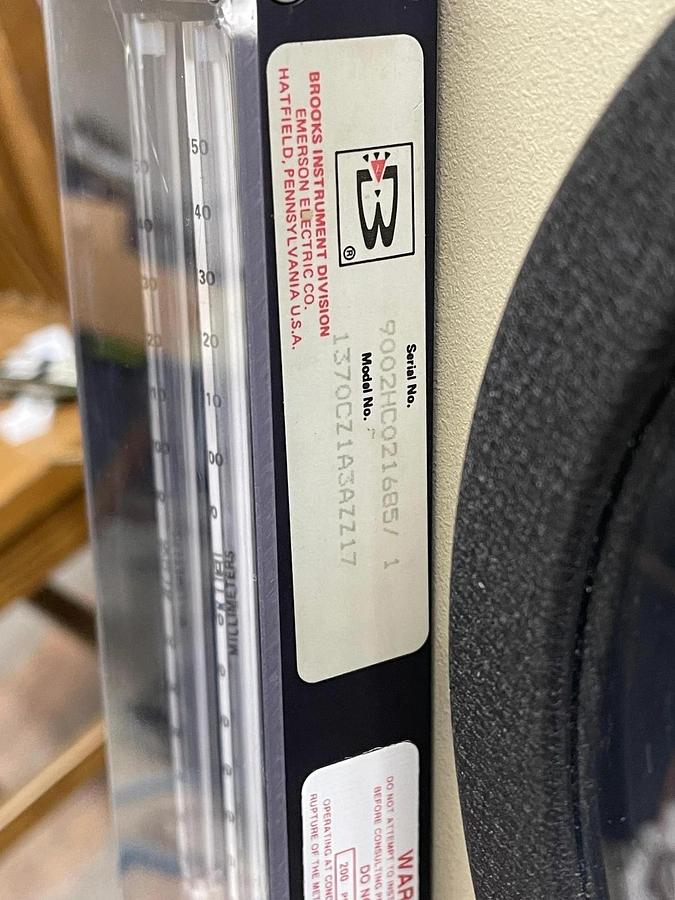 Used Ruska 1011-801 Gas Permeameter W/ Brooks Instrument Flow Meter