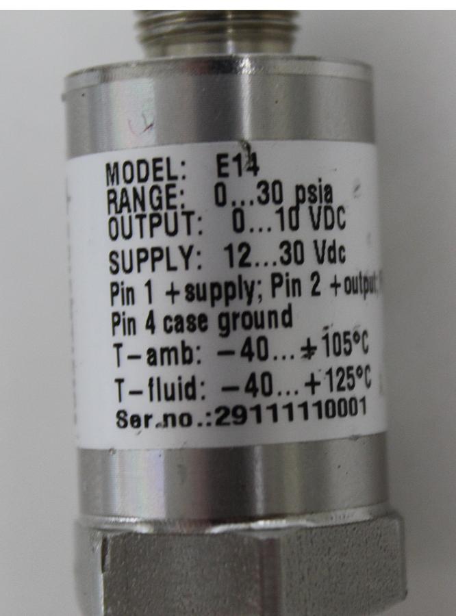 Used Hoskin E14 Precision Absolute Pressure Transducer