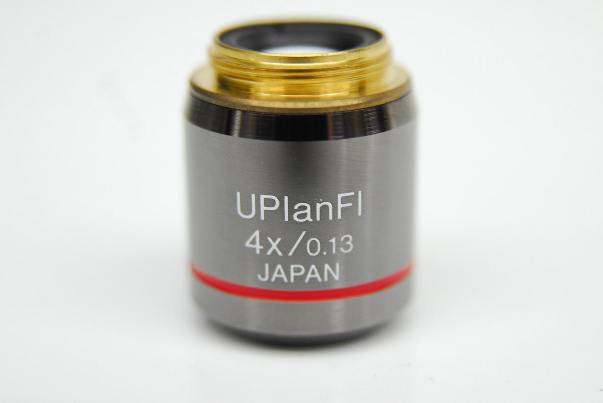 Used Olympus UPlanFl 4x/0.13 ∞/- Microscope Objective