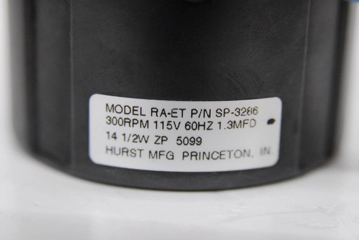 Used Hurst RA-ET SP-3286 Direct Drive Synchronous Motor 300RPM/115V/60Hz/1.3MFD