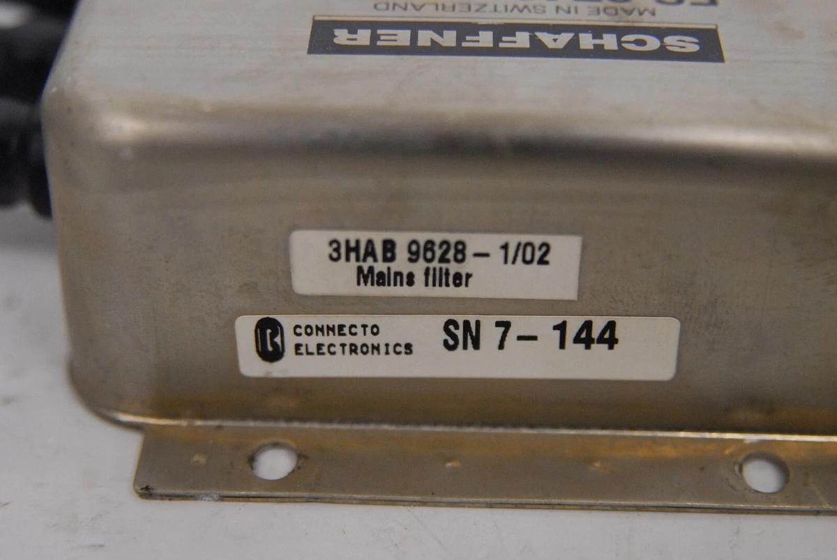 Used Schaffner FS 3749-16-03-6 Line Filter / ABB 3HAB 9628-1/02 Mains Filter 600VAC