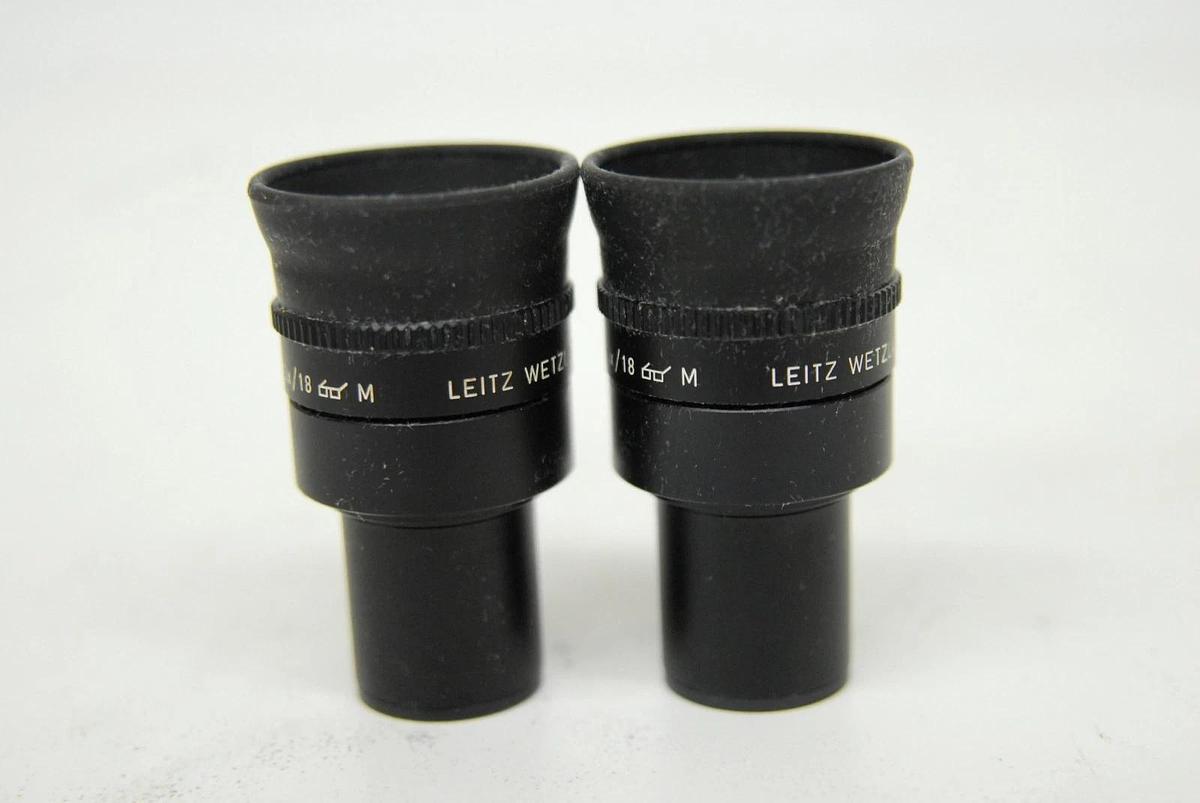 Used Leitz 519750 PERIPLAN 10X/18 M Eyepiece Set