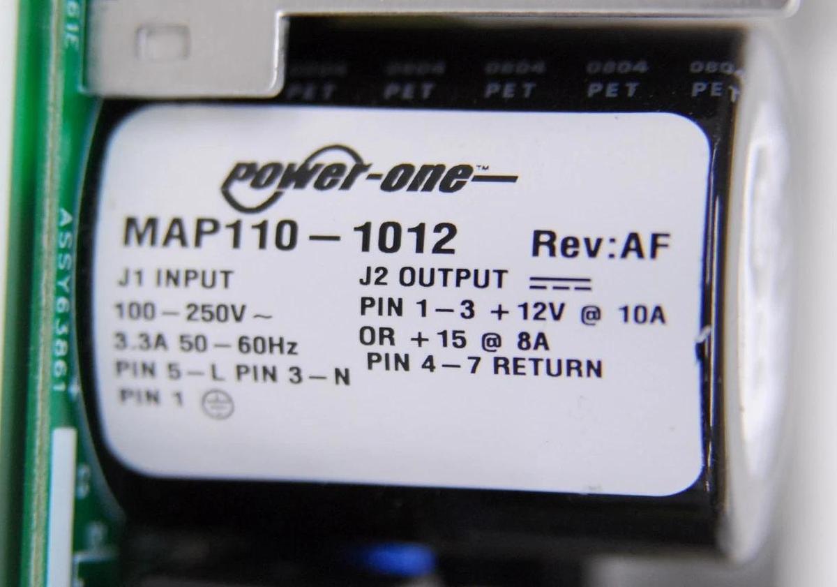 Used Power-One MAP110-1012 Power Supply 12V10A/15V8A - BD FACSAria II Fluidics Cart