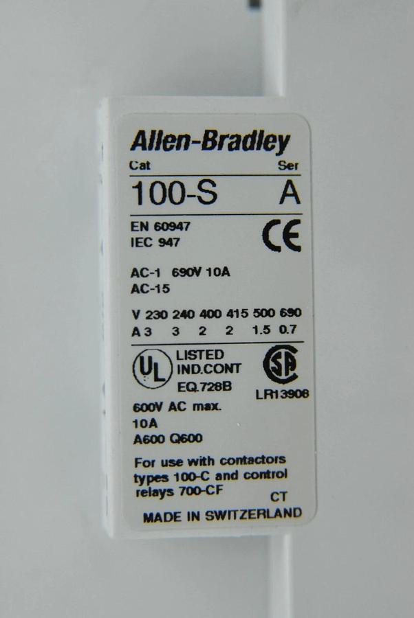 Used Allen-Bradley 100-C60J10 100-C 3-Pole 60A 24V IEC Contactor