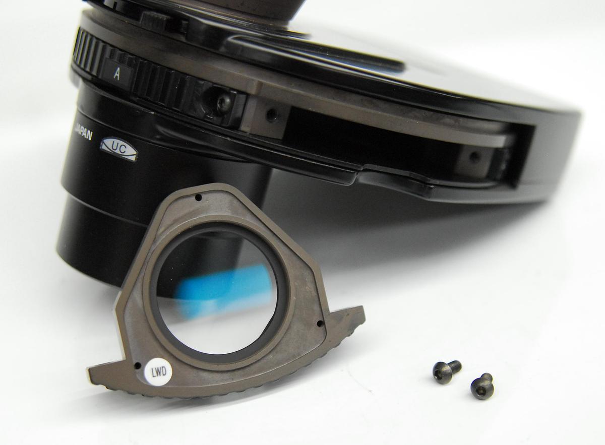 Used Nikon LWD 0.52 Microscope Condenser Turret W/ DIC N2 Prism