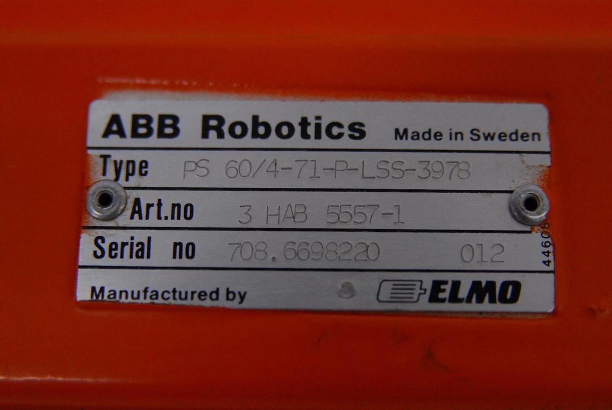 Used ABB Robotics 3HAB5557-1 PS 60/4-71-P-LSS-3978 Servo Motor W/ Encoder