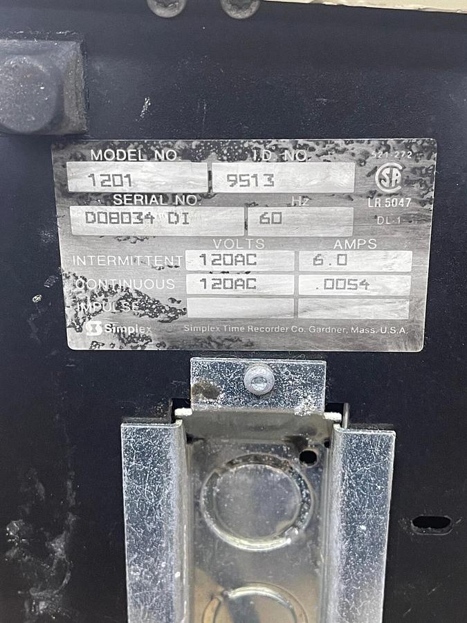 Used Simplex 1201 Mechanical Time Clock