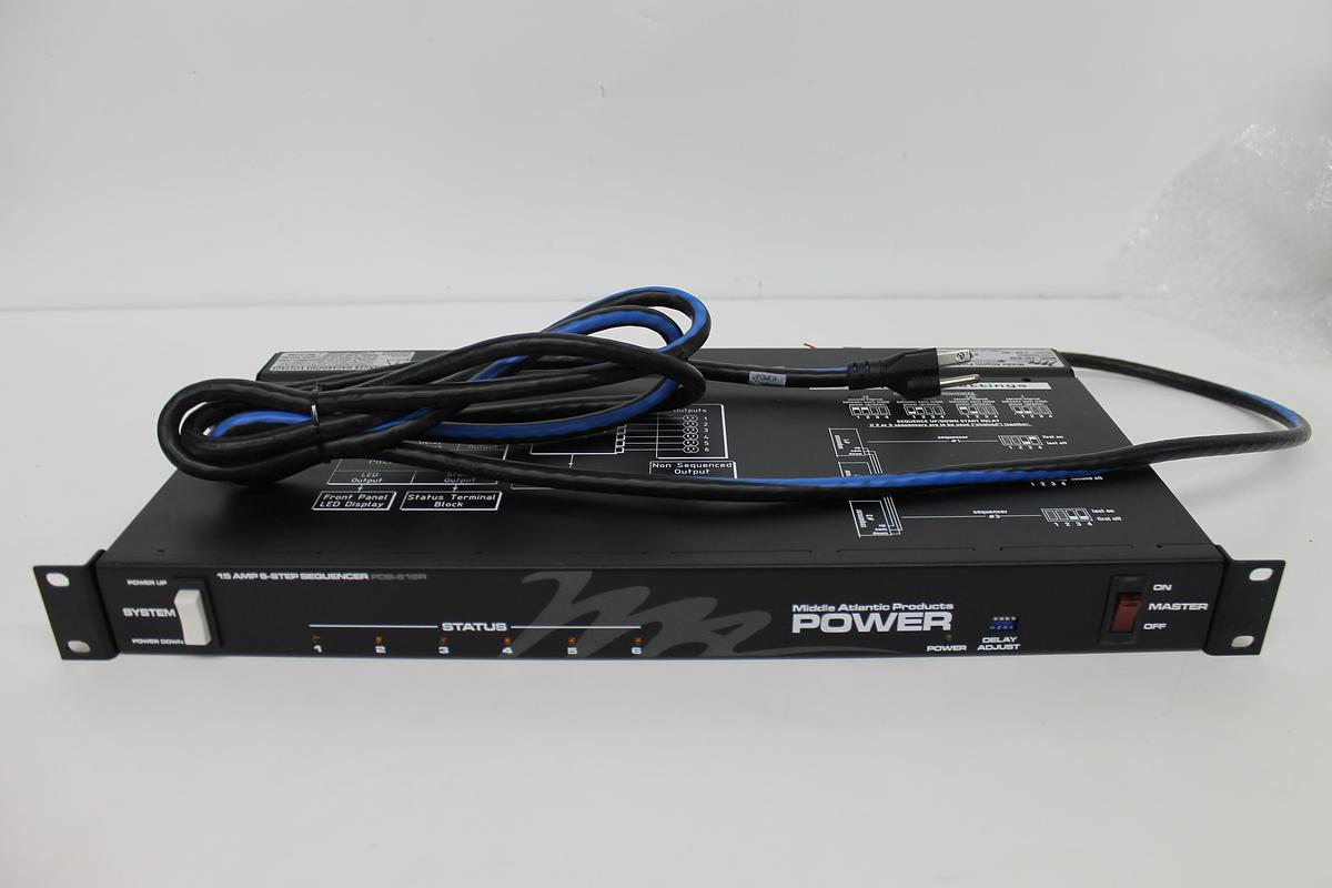 Used Middle Atlantic Power Sequencer PDS-620R 6-Step Sequencer 115V 20 Amp 6 Outlets