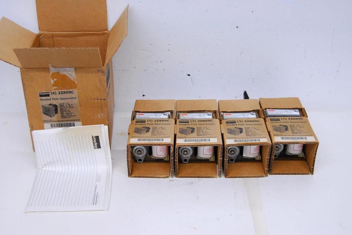 Dayton 2Z809C Shared Pole Gearmotor 96:1 - Lot of 4