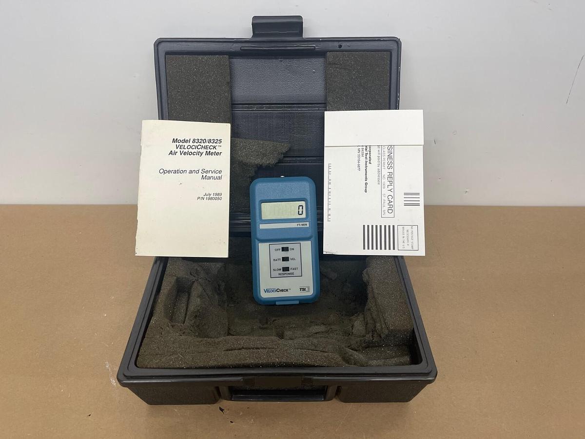 Used TSI VelociCheck 8320 Air Velocity Meter W/ Case and Service Manual