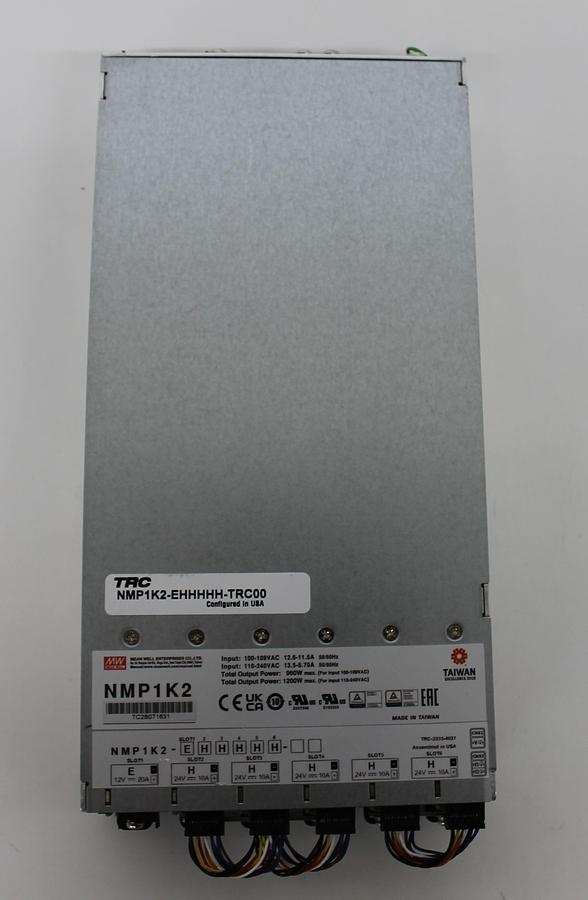 Used Mean Well NMP1K2 1200W Power Supply (12v,24v)