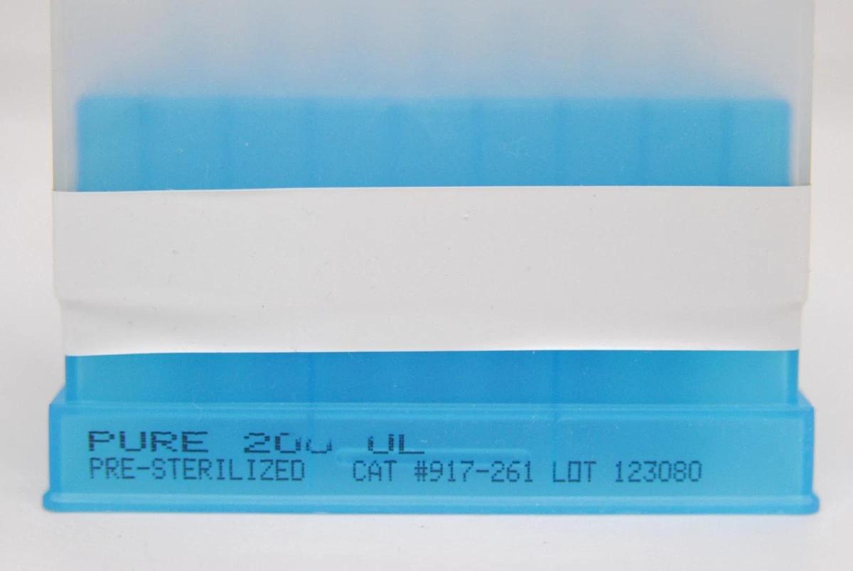 Used MBP 917-261 Pure BioRobotix Tips 96 tips/Tray (200ul/Clear Poly/Pre-Sterilized)