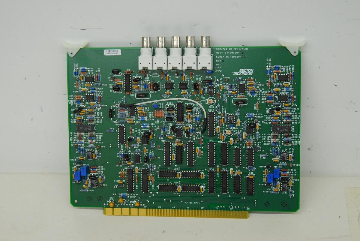 Used Becton Dickinson SSC/FL2 FL1/FL3 03-20128-02 REV: B Board (FACSCalibur)