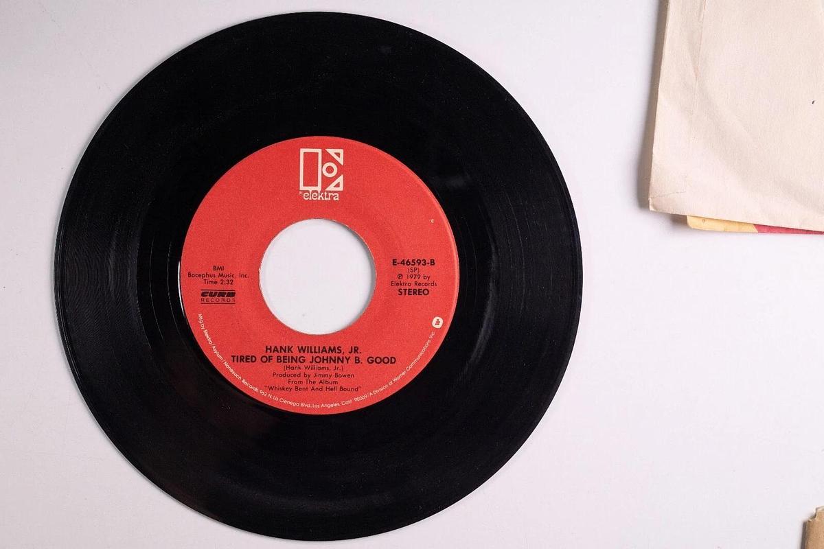 Used Hank Williams Jr. 45 Record Lot of 6