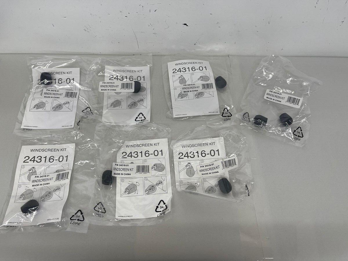 Used Plantronics 24316-01 Replacement Foam Windscreens - Open Packaging - Lot of 8