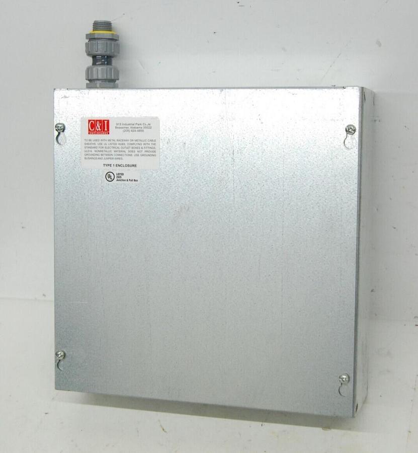 Used C&I C-12124SC Type 1 Screw Cover J Box 12x12x4