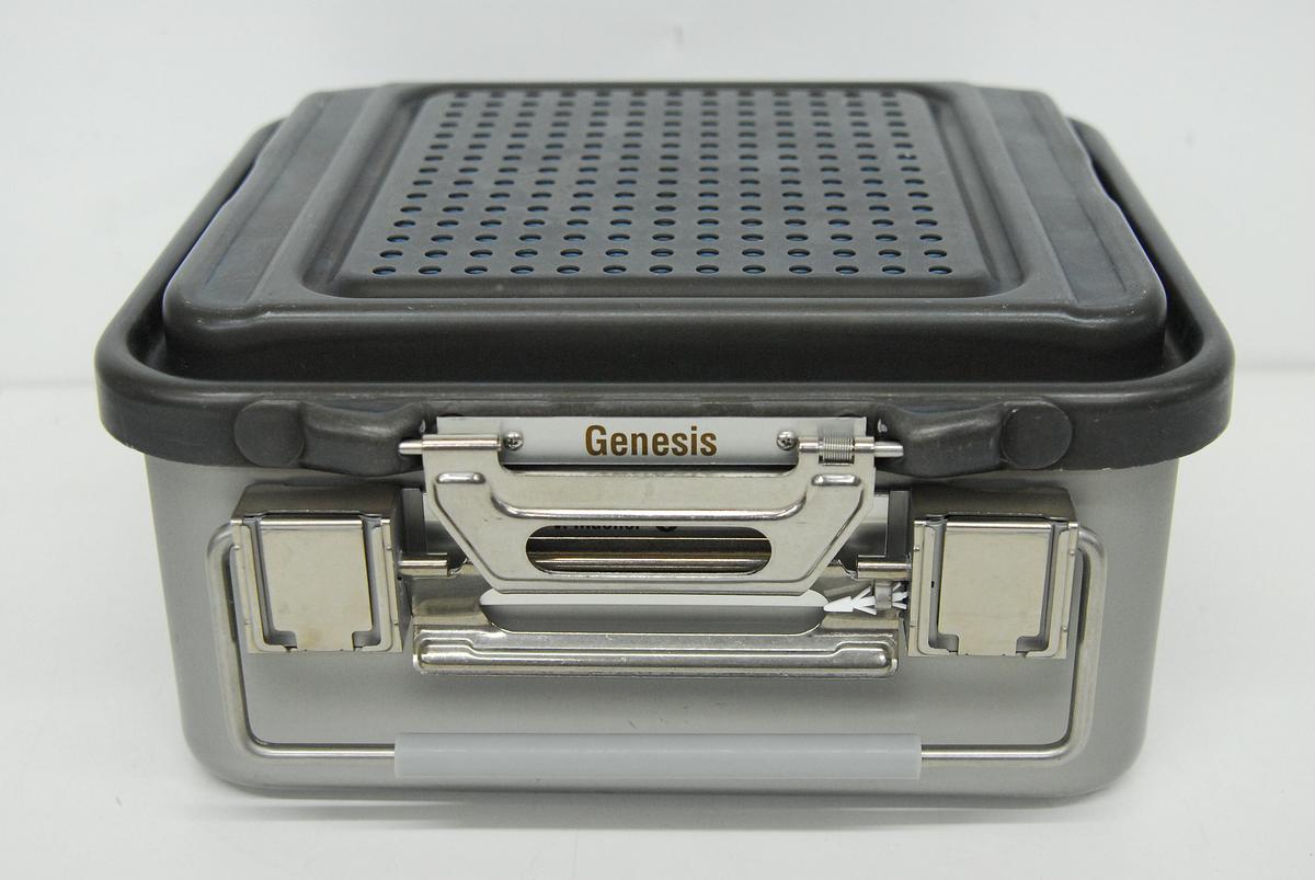 Used V. Mueller Genesis CD1-6B Sterilization Container 12x11x6 W/ Filter Holders, Basket