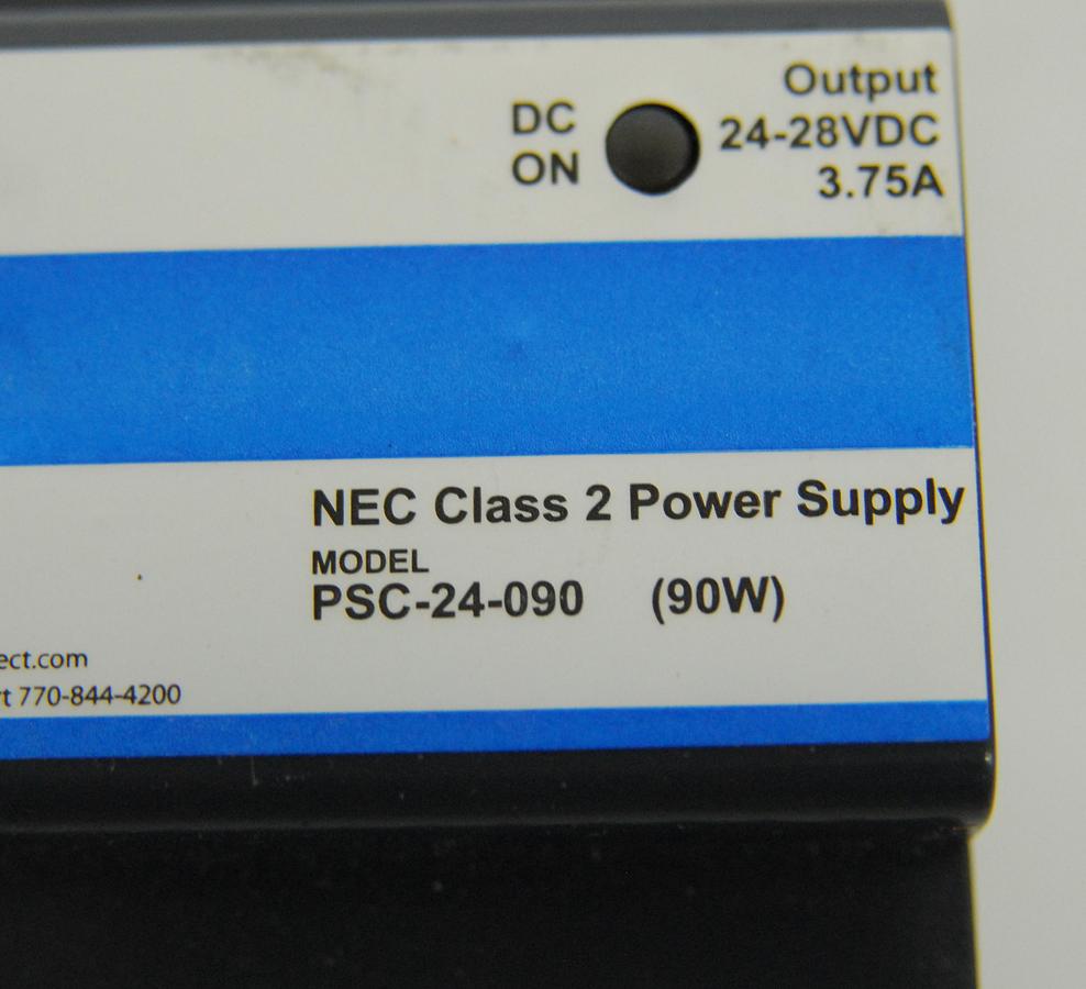 Used Rhino PSC-24-090 24-28 VDC 90W Adjustable DIN Mount Power Supply - TESTED