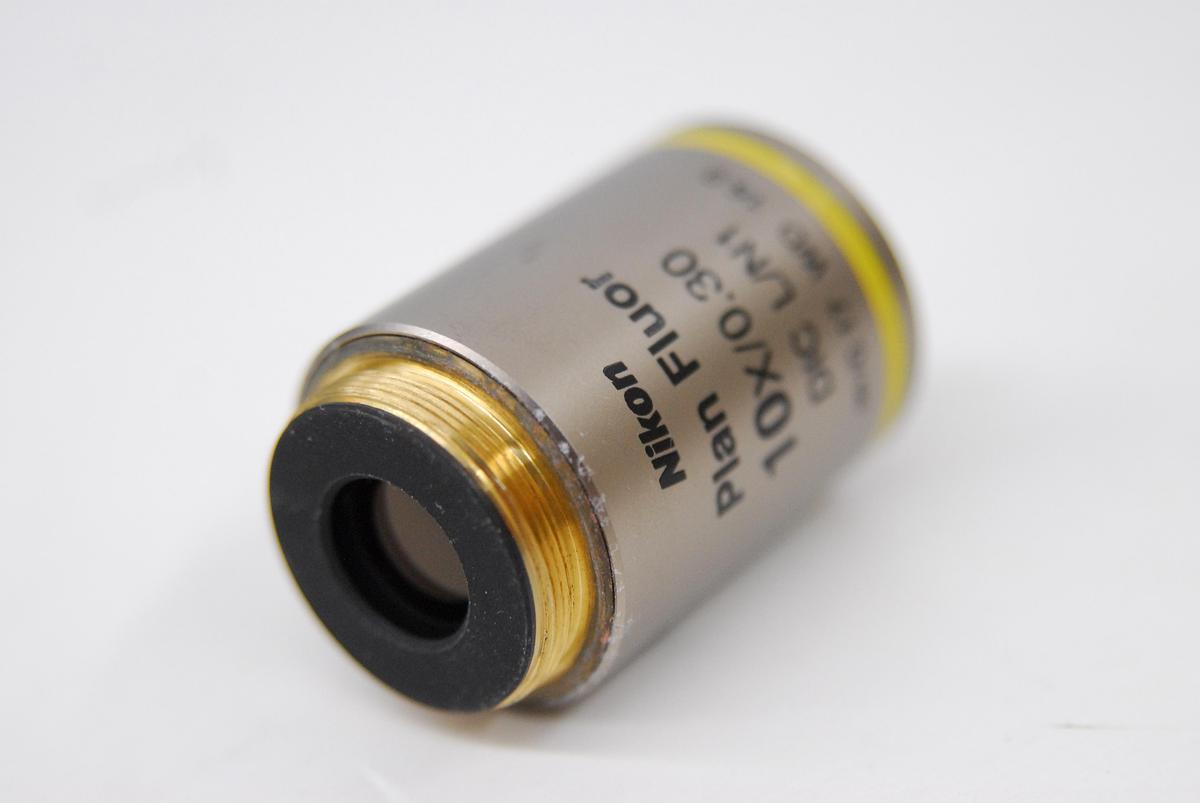 Used Nikon Plan Fluor 10x/0.30 DIC L/N1 ∞/0.17 WD 16.0 Microscope Objective