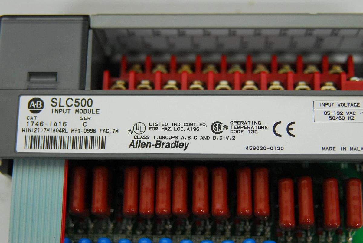 Used AB SLC 500 1746-A4 4-Slot Rack, 1747-L511 CPU, 1746-IA16, 1746-OW16, 1746-P1