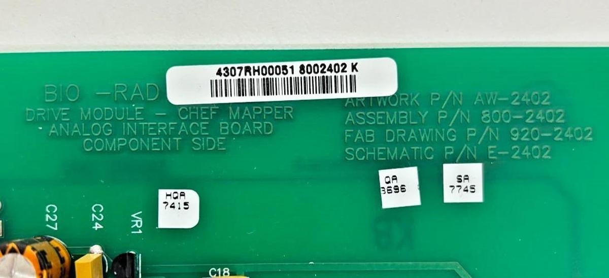 Used Bio-Rad 800-2402 AW-2402 Drive Module Interface Board- CHEF MAPPER