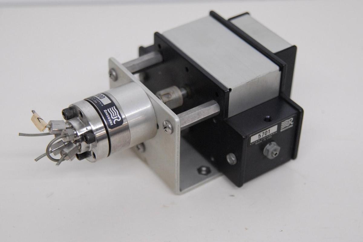 Used Rheodyne 5701 Valve Actuator W/ Rheodyne 7000 Stream Switching Valve