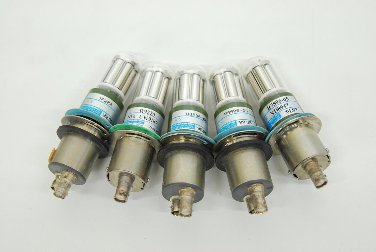 Used Hamamatsu Photomultiplier Tube W/ Sockets - Lot of 5