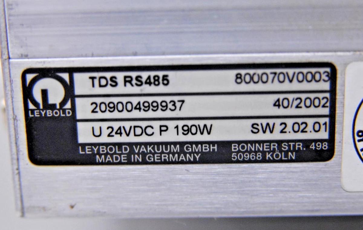 Used Leybold TW 220/150/15 S Turbo Vac W/ TDS RS485 Controller (Thermo TSQ Quantum)