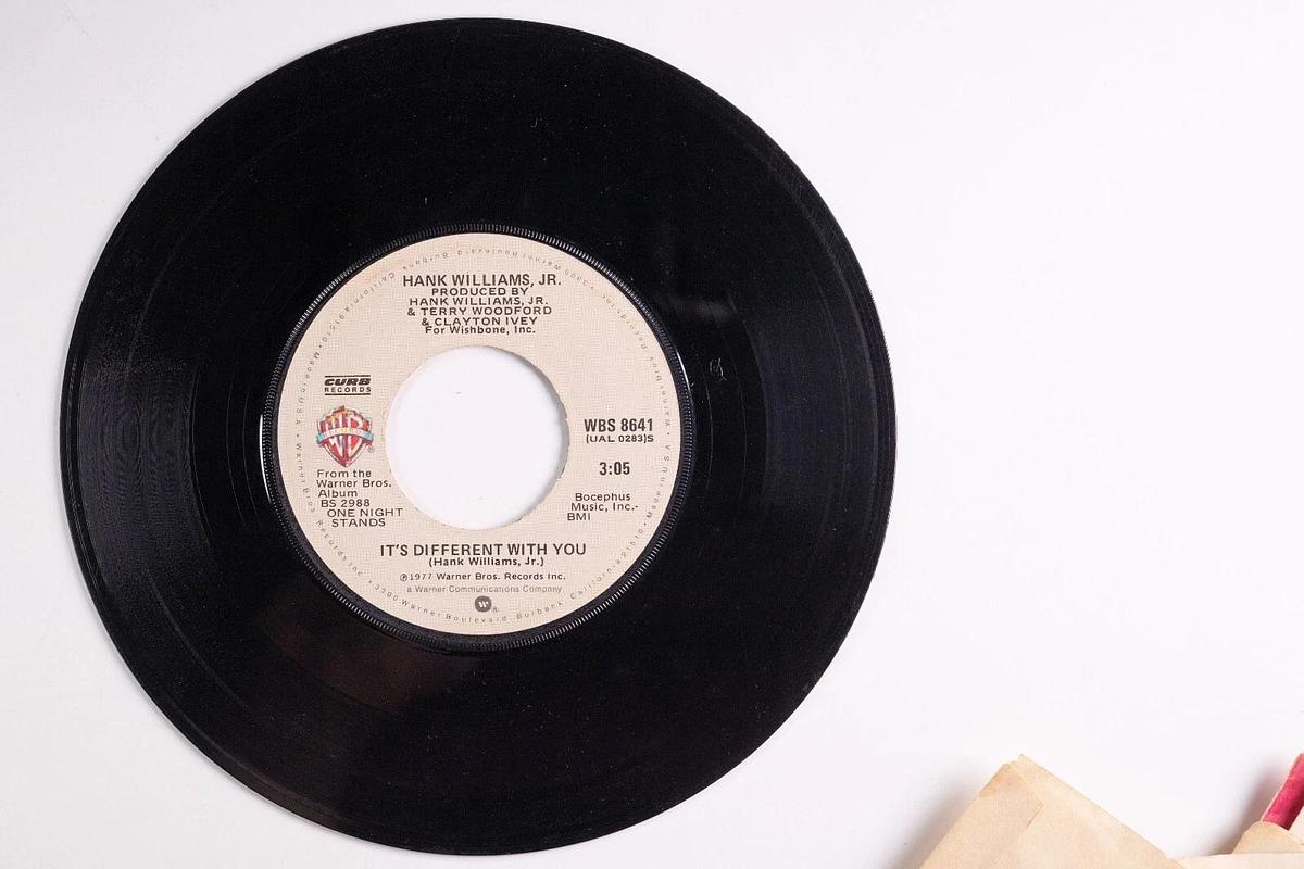 Used Hank Williams Jr. 45 Record Lot of 6