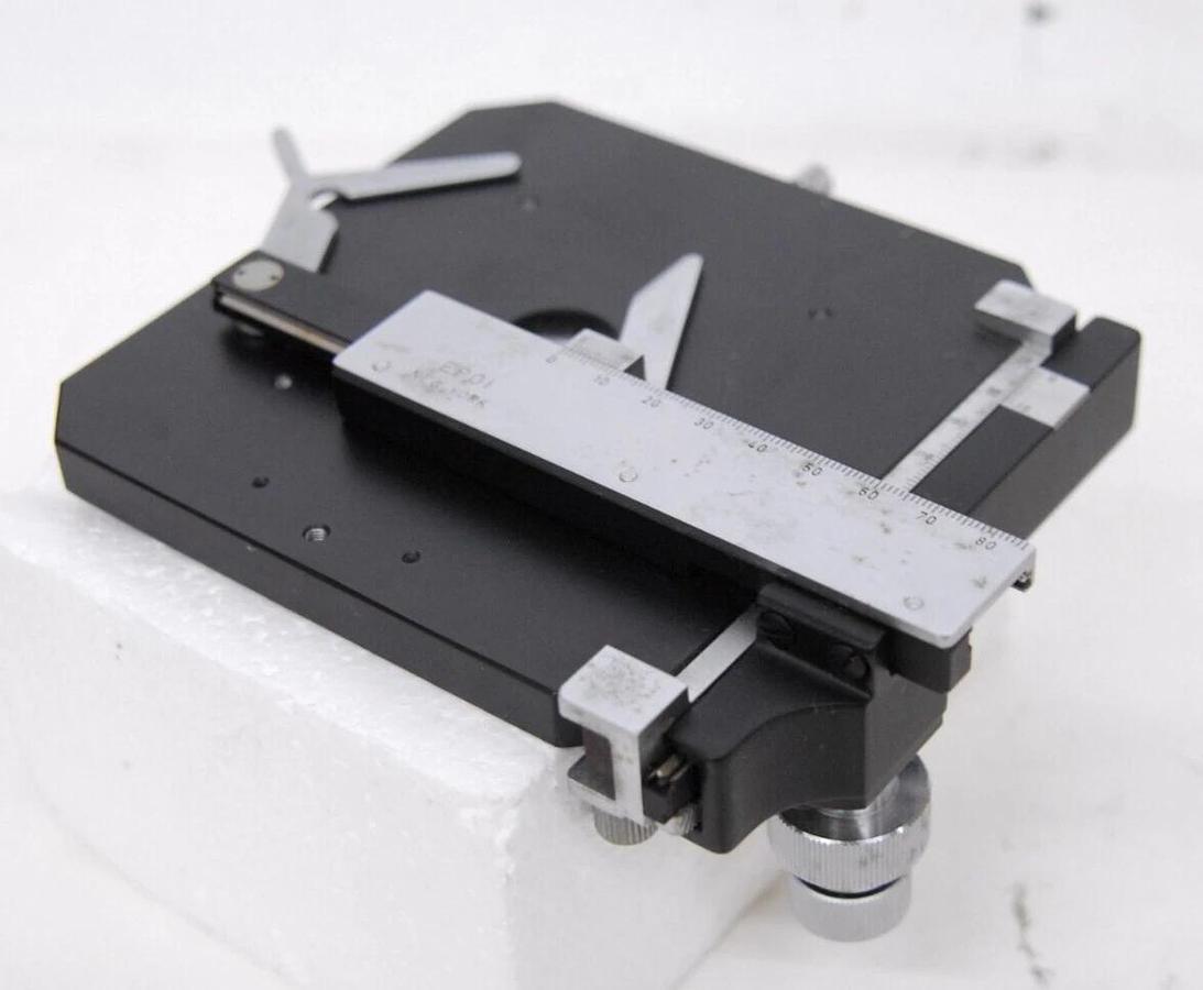 Used Nikon S-KT SKT Microscope Square X-Y Mechanical Stage & Slide Holder