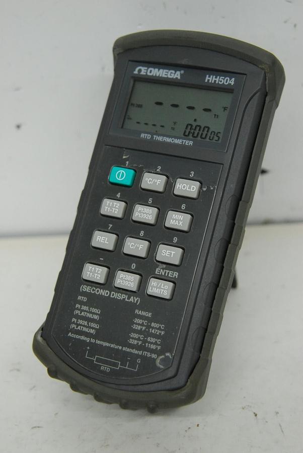 Used Omega HH504 RTD Digital Thermometer