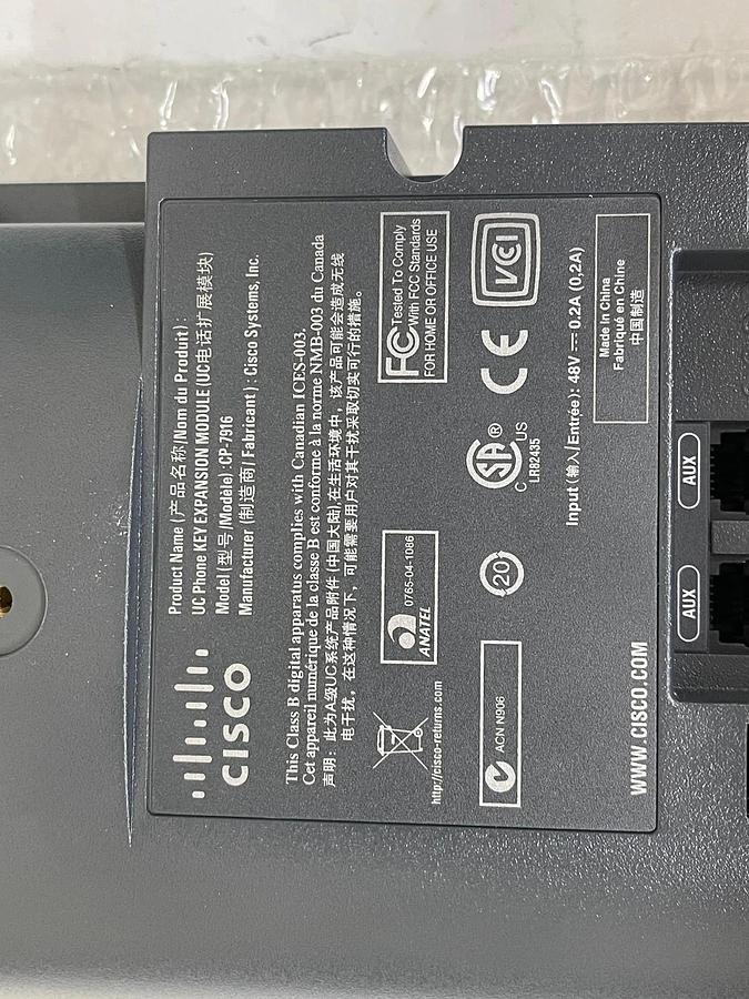 Used Cisco CP-7916 Key Expansion Module *Open Box*