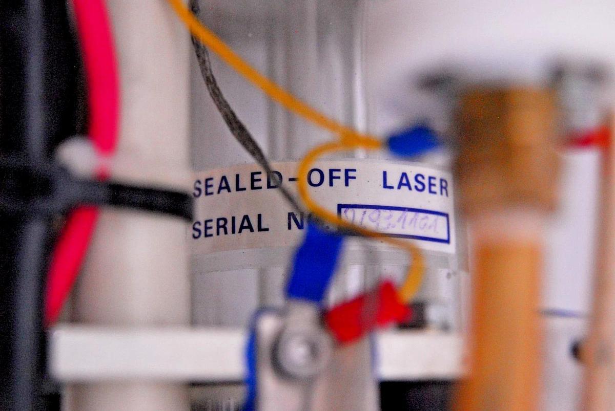 Used Sharplan 1020 Sealed-Off Laser System W/ Melles Griot 05-LHR-289 HeNe Laser, PSU