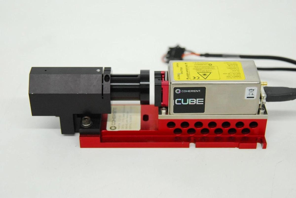 Used Coherent 1069417/AH 640nm 40mW CUBE Laser Module W/ Power Supply/Control Box