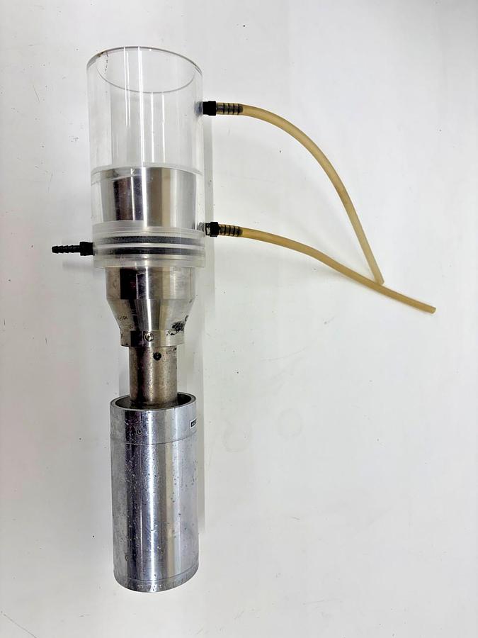 Used Branson Cup Horn, 3” dia. Clear Plastic Chamber, 101-147-048