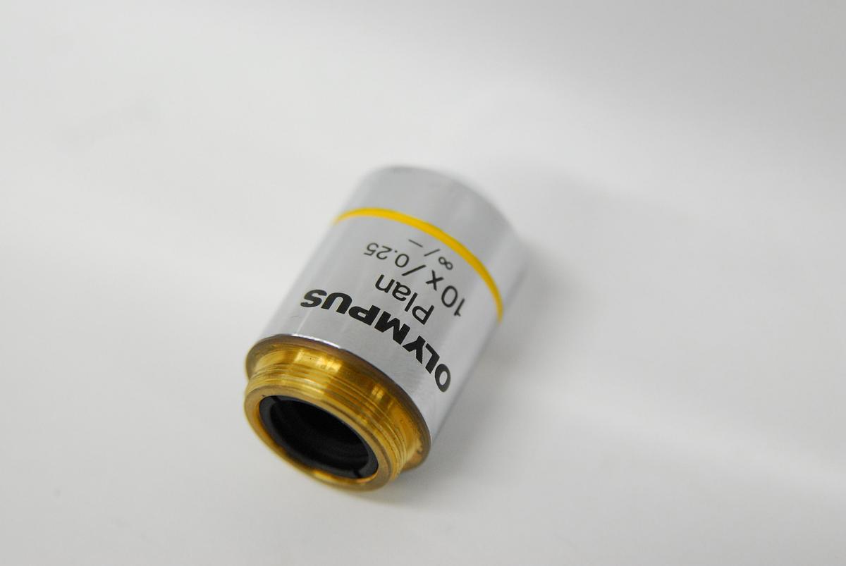 Used Olympus Plan 10x/0.25 ∞/- Infinity-Corrected Plan Achromatic Microscope Objective