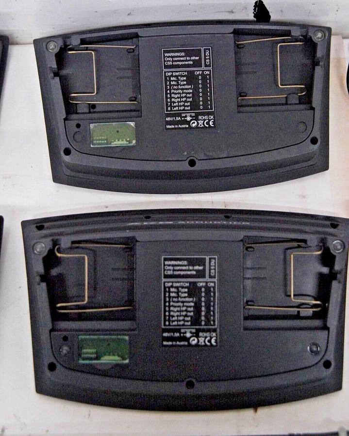 Used AKG CS5 DU Conference Delegate Base Unit W/ Microphone, 1x AC Adapter - Lot of 4