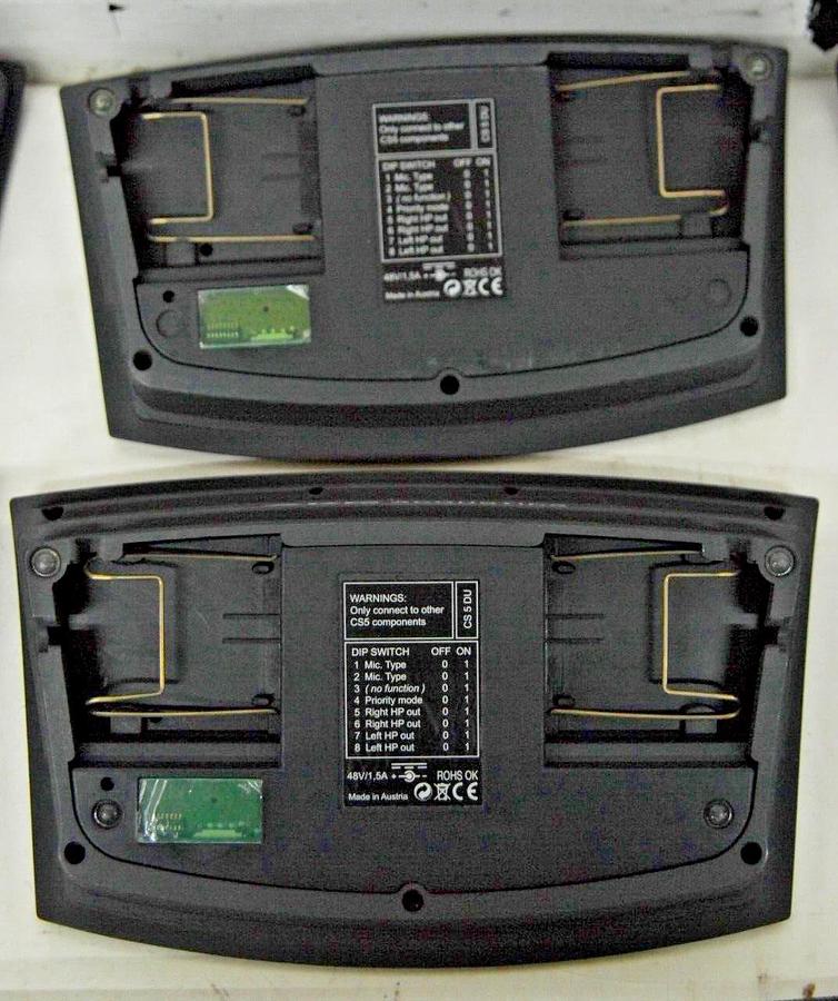 Used AKG CS5 DU Conference Delegate Base Unit W/ Microphone, 1x AC Adapter - Lot of 6